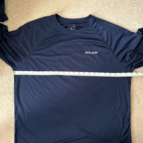 Baleaf Men's 2 Long Sleeve Athletic Shirts - Blue & Gray XL - Picture 9 of 11